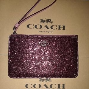 Coach glitter star wristlet new
